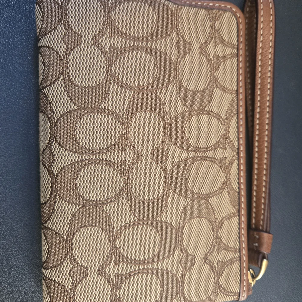 Coach Brown Mickey Mouse Wristlet - Picture 3 of 6